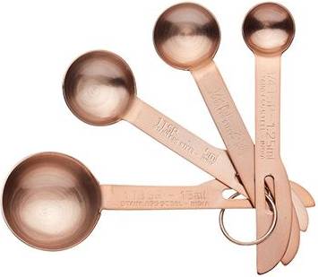 KitchenCraft Master Class Copper Measuring Cup 4pcs