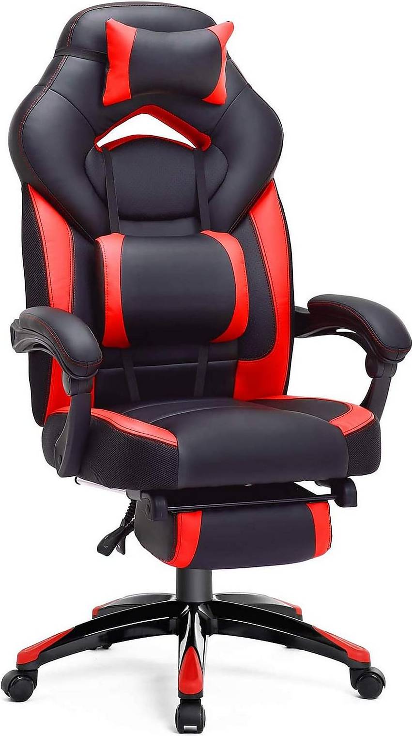 Songmics Racing Style Footrest Gaming Chair - Black/Red