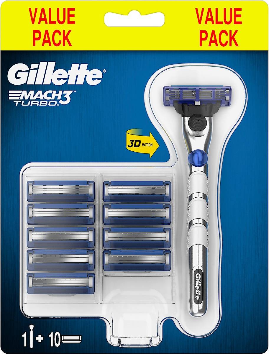 Gillette Mach3 Turbo + 10 Razor Blades