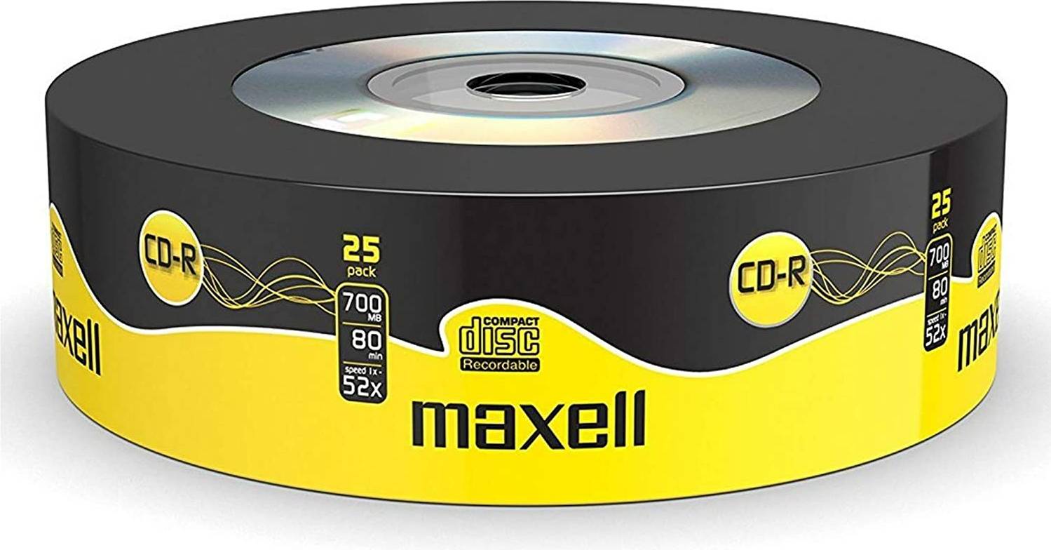 Maxell CD-R 700MB 52x Spindle 25-Pack