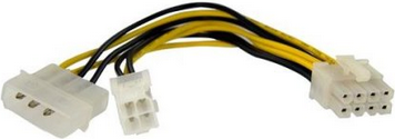 4 Pin to 8 Pin EPS Power Adapter with LP4 M-F