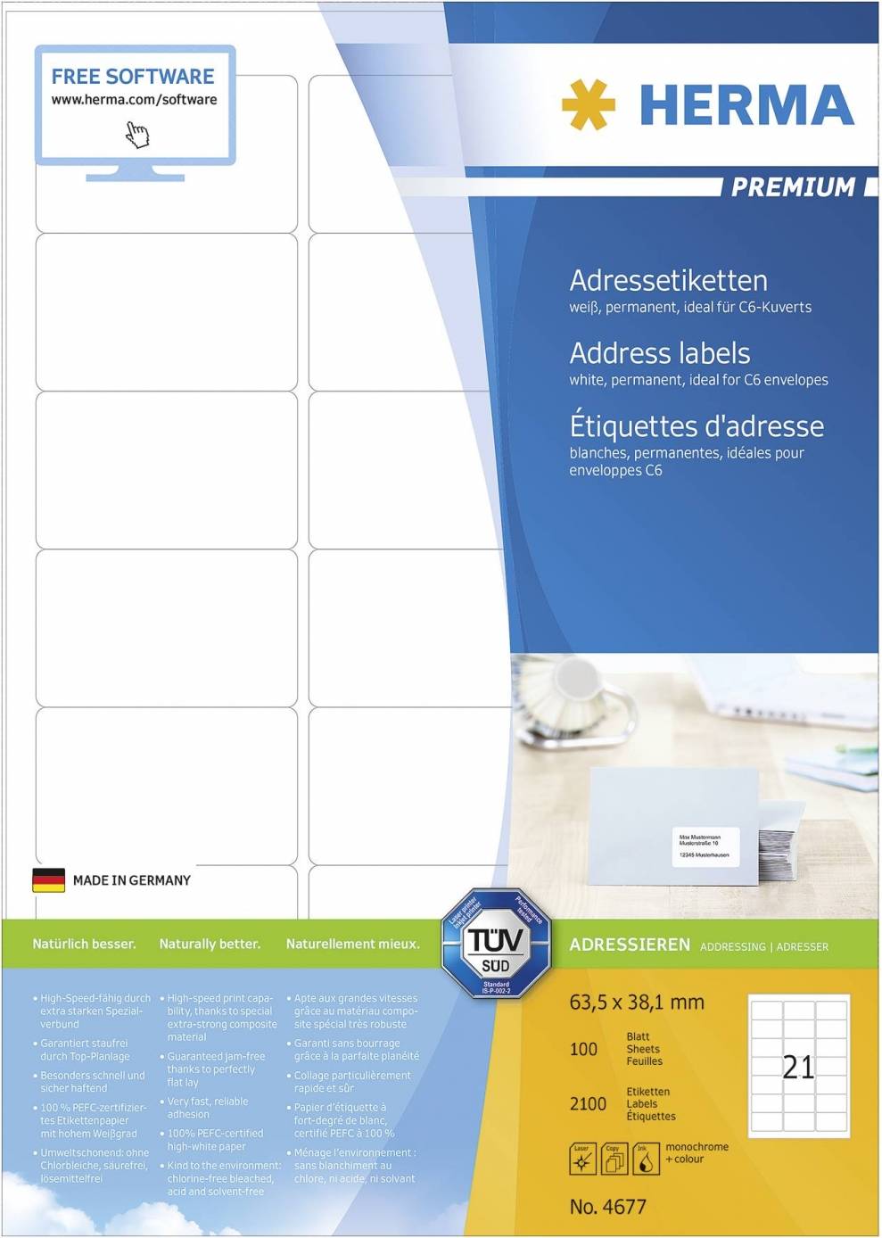 Premium Address Labels A4
