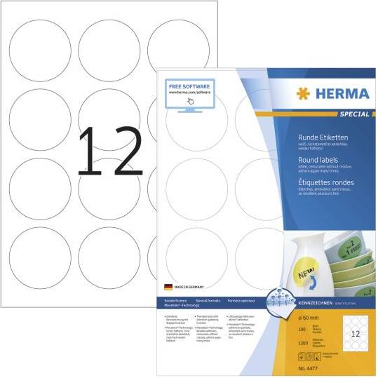 Herma Removable Labels A4