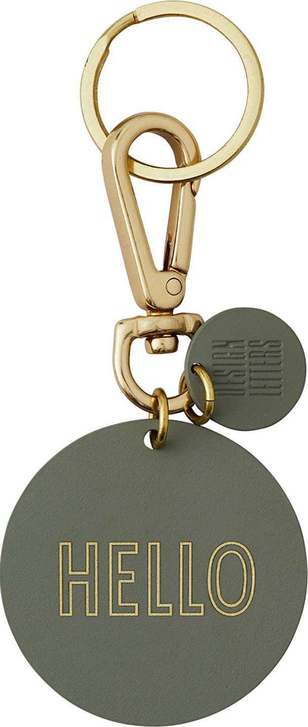 Design Letters Hello/House Key Ring - Green