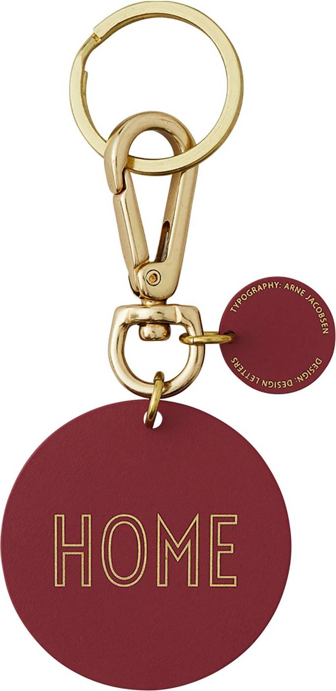 Design Letters Home/Love Key Ring - Red