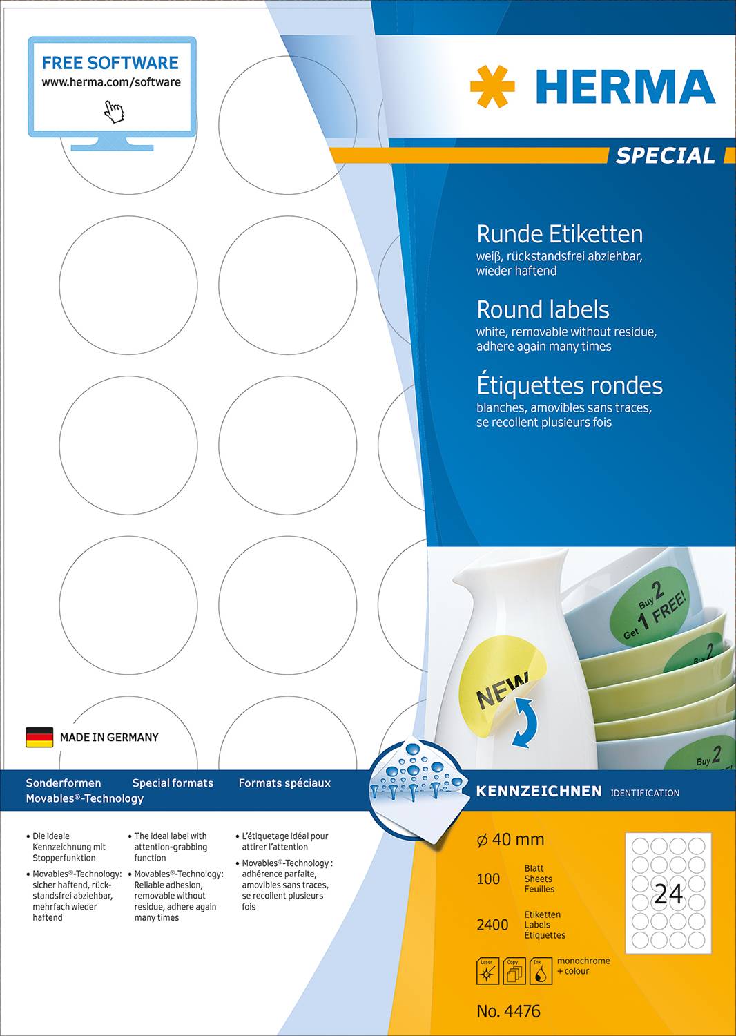 Removable Labels A4
