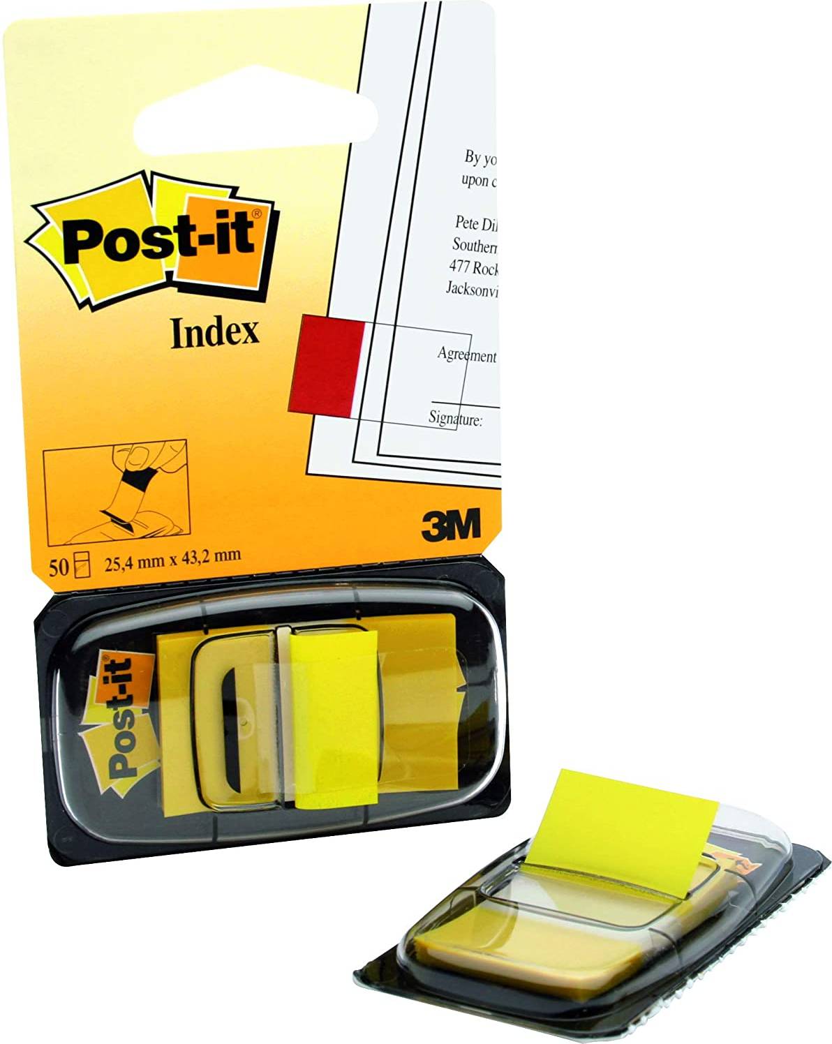 Post-it Index Medium In a Plastic Dispenser