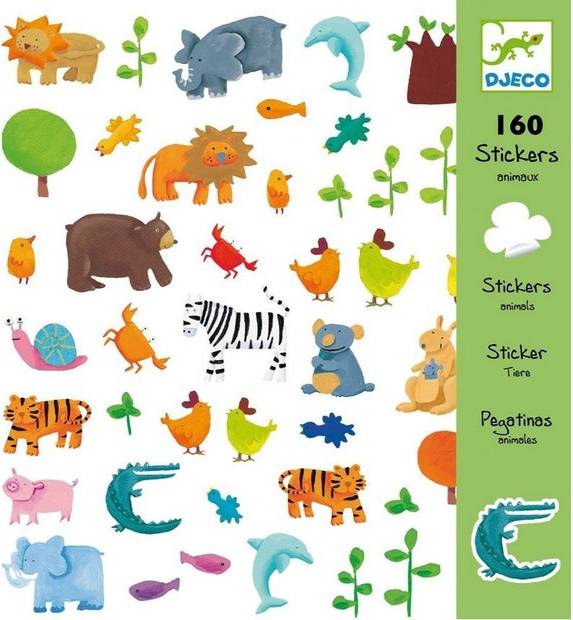 Stickers Animals 160pc