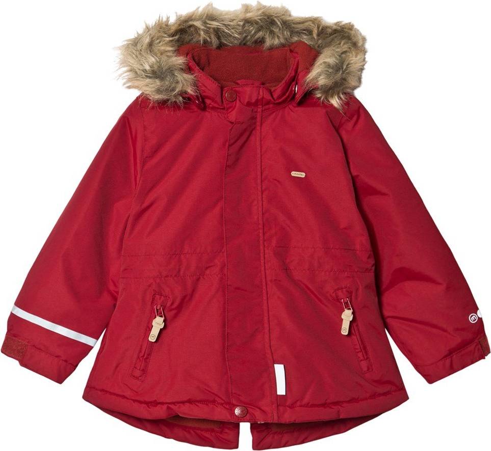 Minymo Tussor Solid Winter Jacket -Rio Red