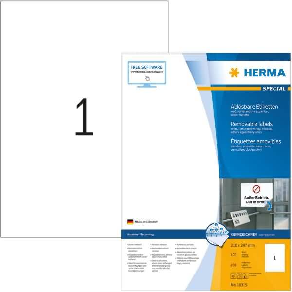 Special Removable Labels
