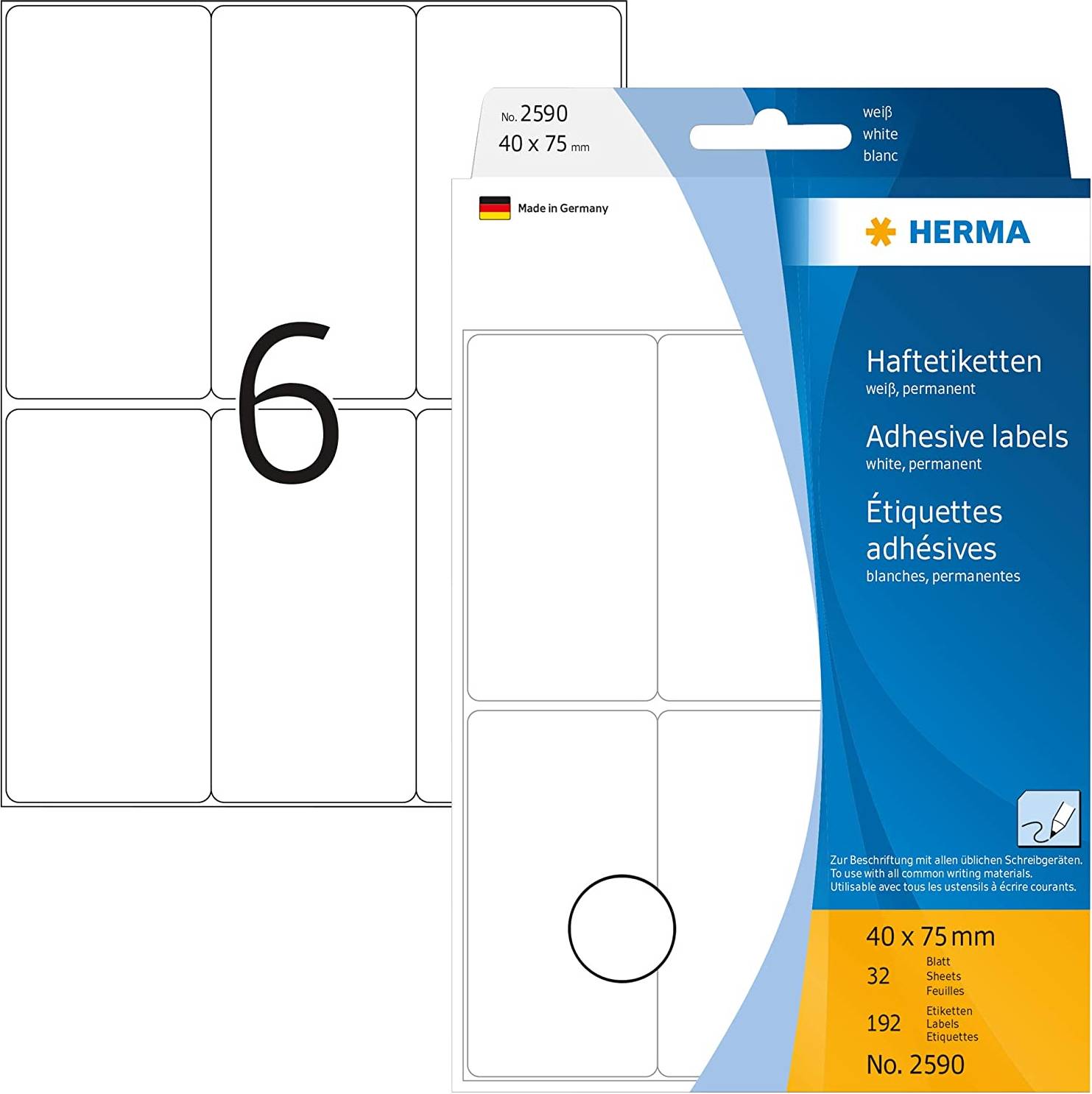 Självhäftande papper Herma Multi-Purpose Labels
