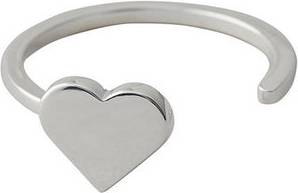 Design Letters Heart Ring - Silver