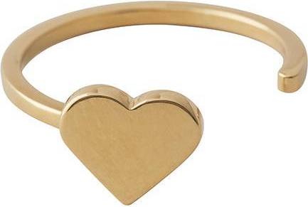 Design Letters Heart Ring -Gold