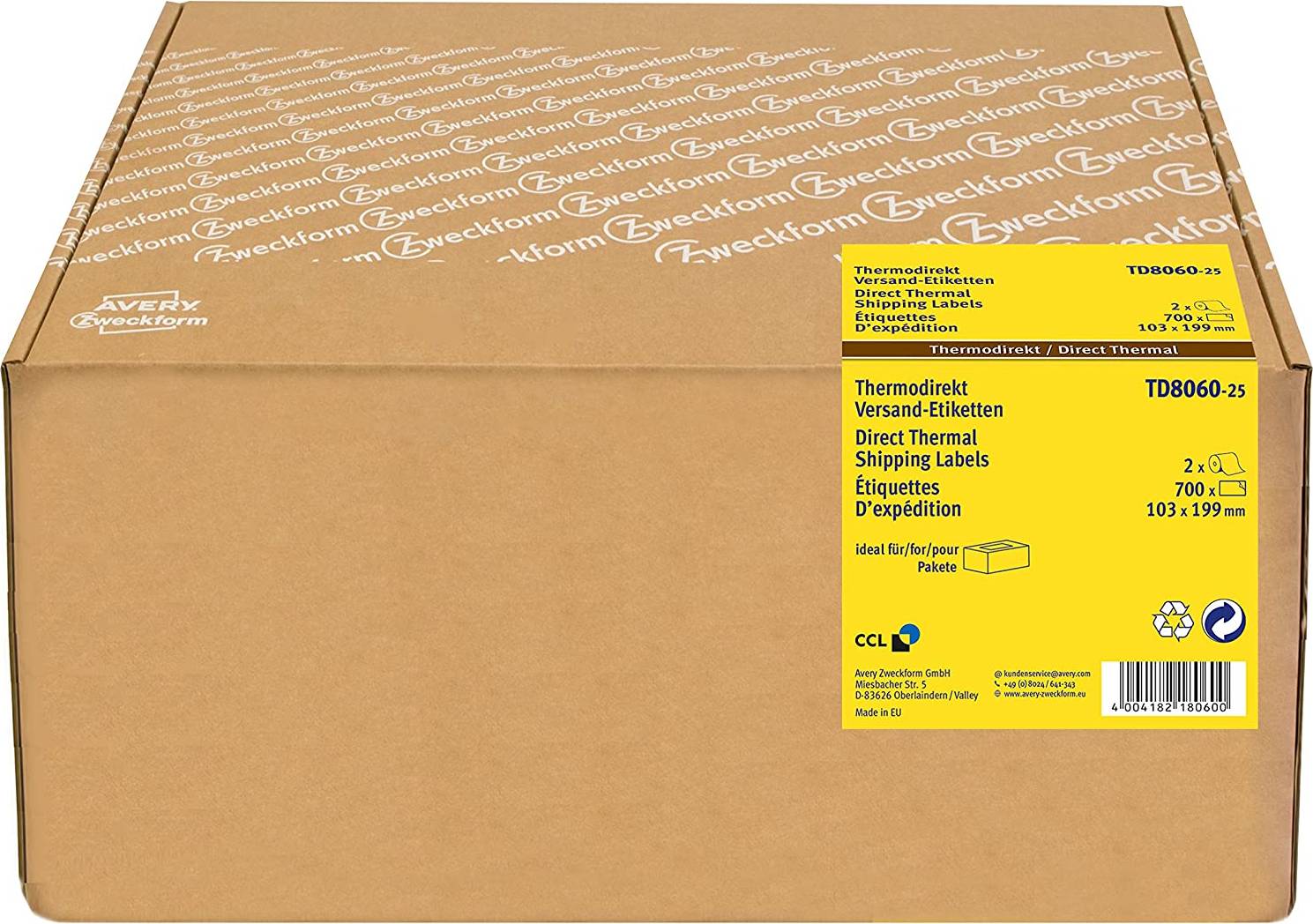 Thermal label printer Avery Direct Thermal Labels