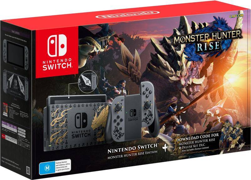 Switch - Grey - 2021 - Monster Hunter: Rise Edition