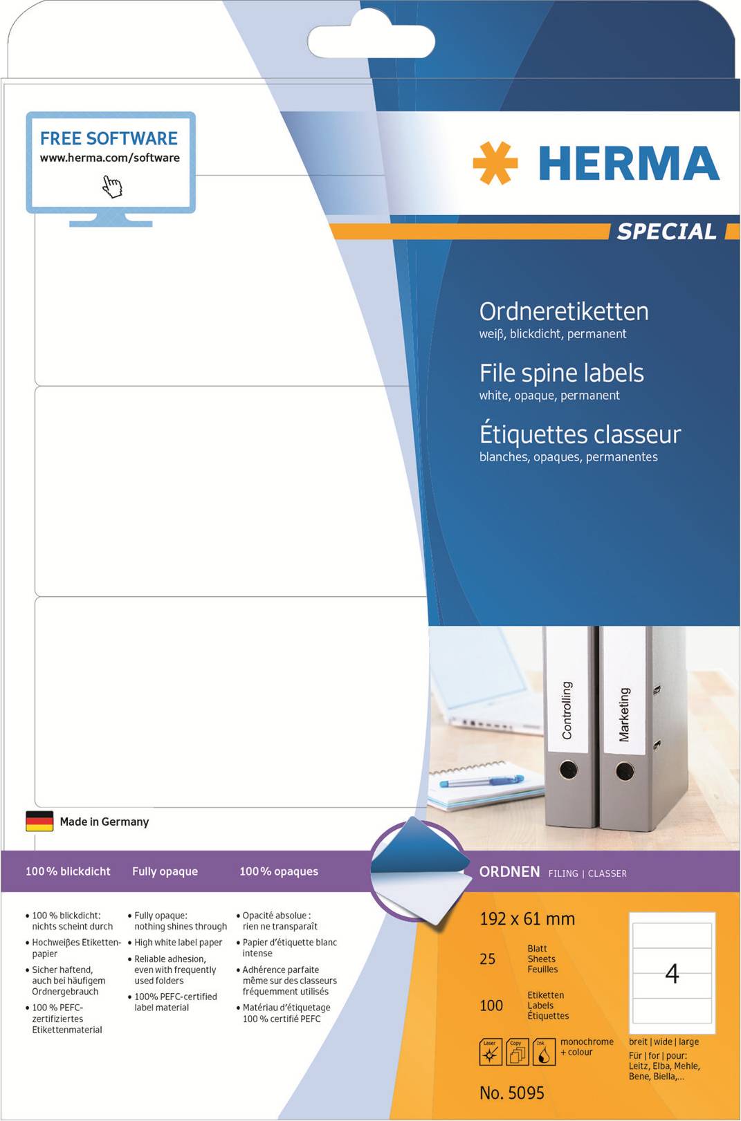 File Labels A4