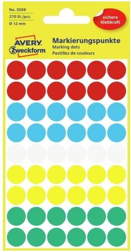 Multicolour Dot Stickers