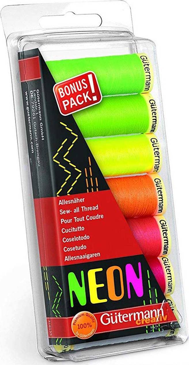 Gutermann Neon Thread Set 100m