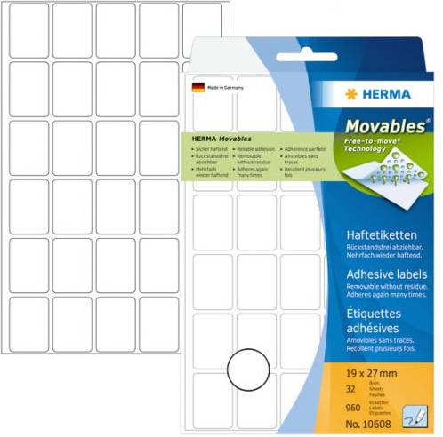 Herma Removable Multi-Purpose Labels