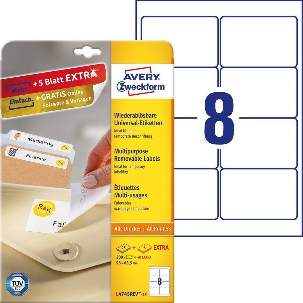 Avery Multipurpose Removable Labels