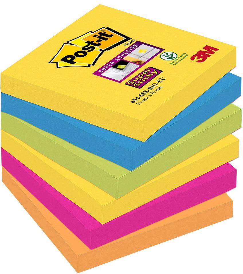 3M Post-it Super Sticky Notes Rio De Janeiro Collection