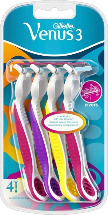 Gillette Venus 3 Disposable Razors 4-pack