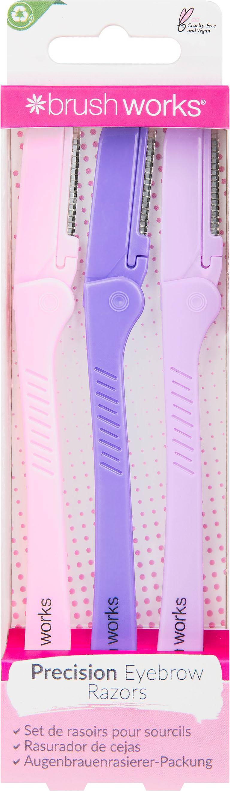 Brushworks Precision Eyebrow Razor 3pcs