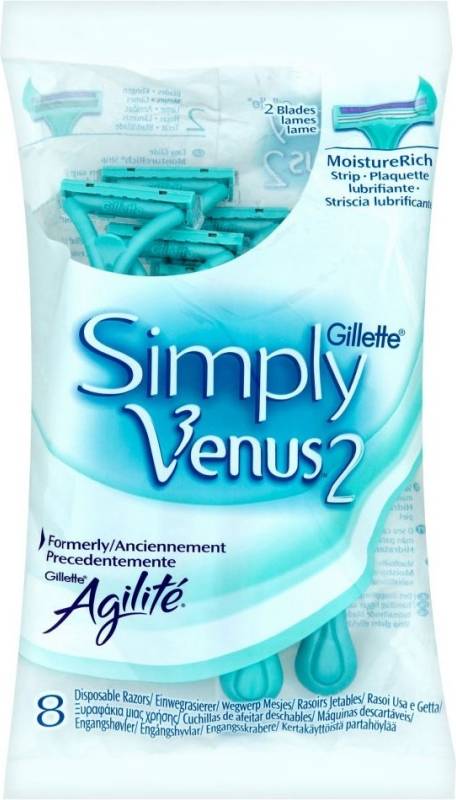 Gillette Venus 2 Blade Disposable Razors 8 Count