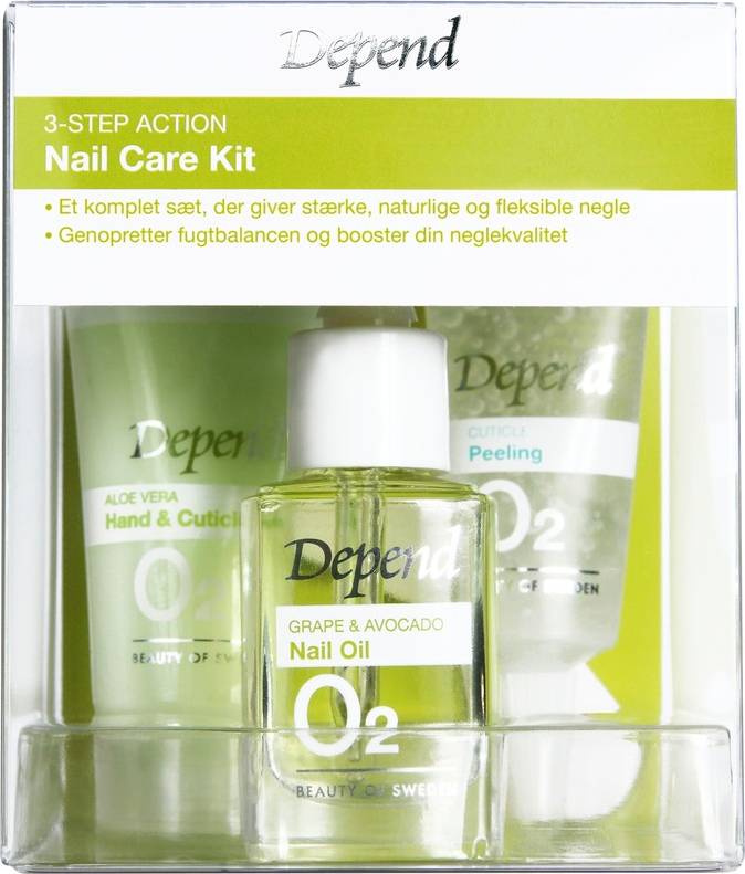 Depend O2 3-Step Action Nail Care Kit