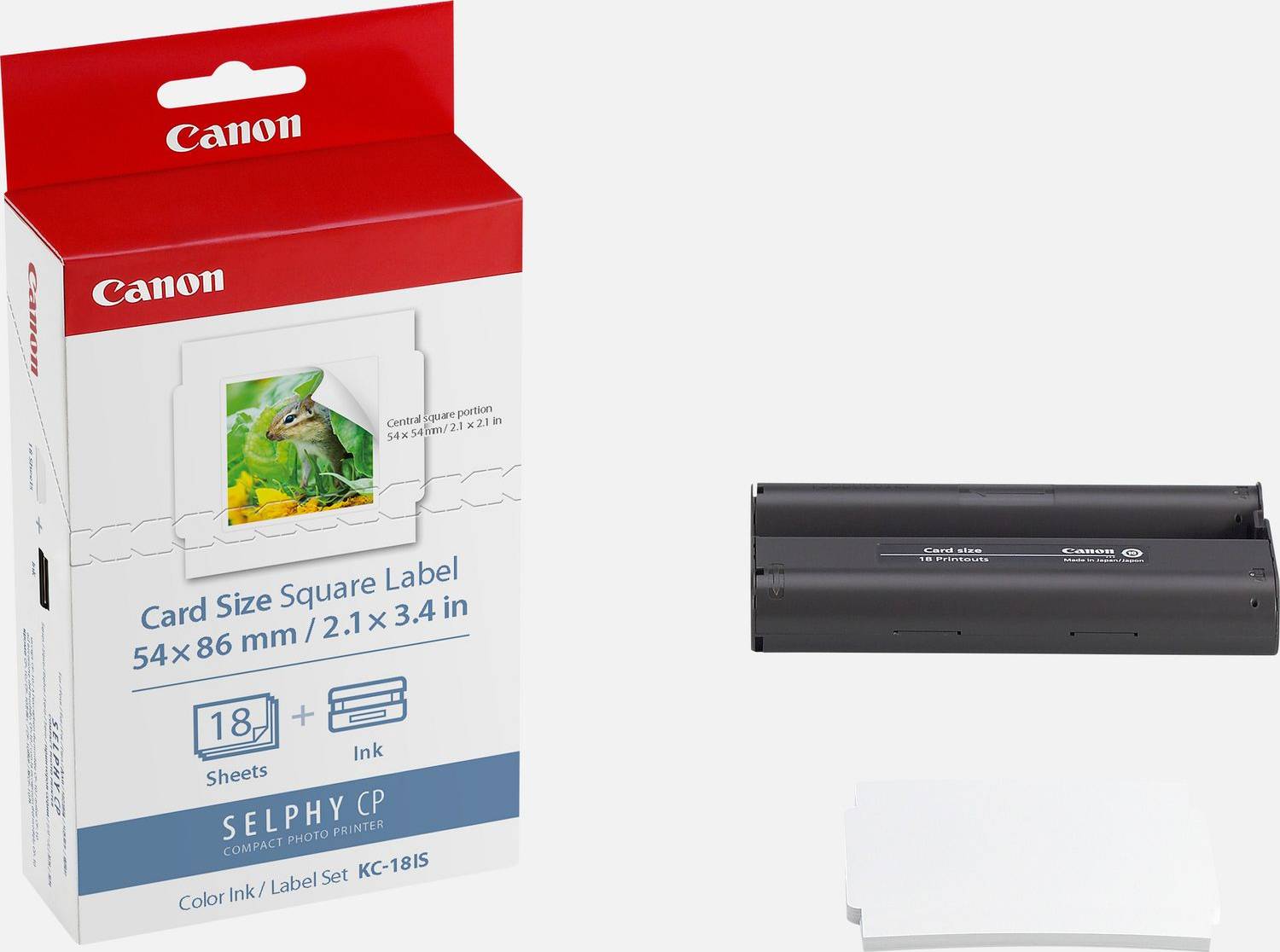 Card printer Canon Kc-18is Card Size Square Label Ink And Paper Set