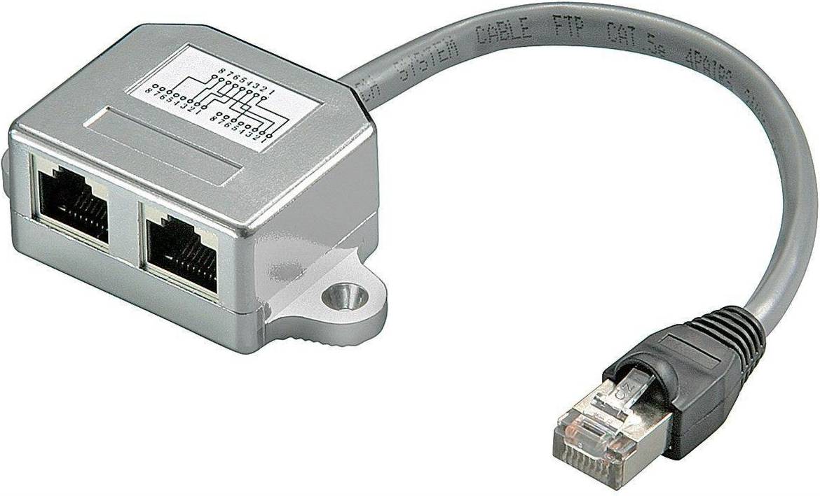 MicroConnect RJ45-2xRJ45 FTP Cat5e M-F 0.2m