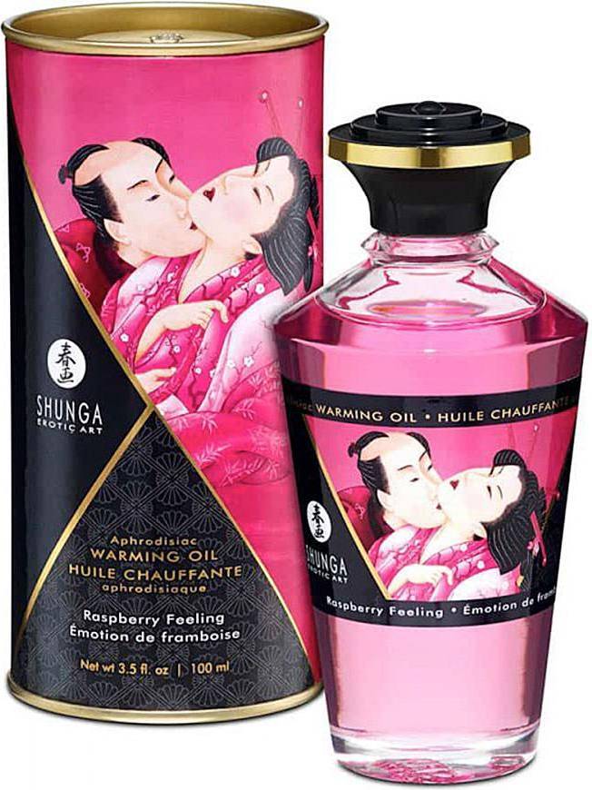 Shunga Aphrodisiac Warming Oil Raspberry Feeling 100ml