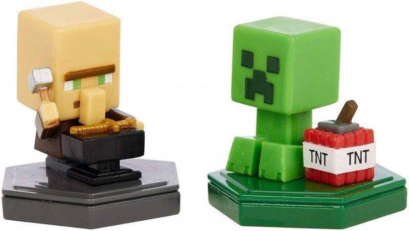 Boost Mini Figure Reparing Villager & Mining Creeper