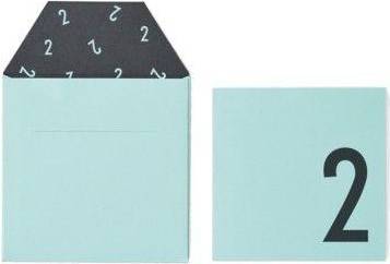 Design Letters Invites Birthday Card 2 Turquoise/Black