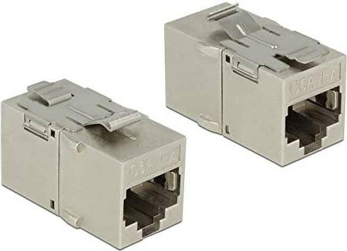 DeLock Keystone RJ45-RJ45 STP Cat6a F-F Adapter