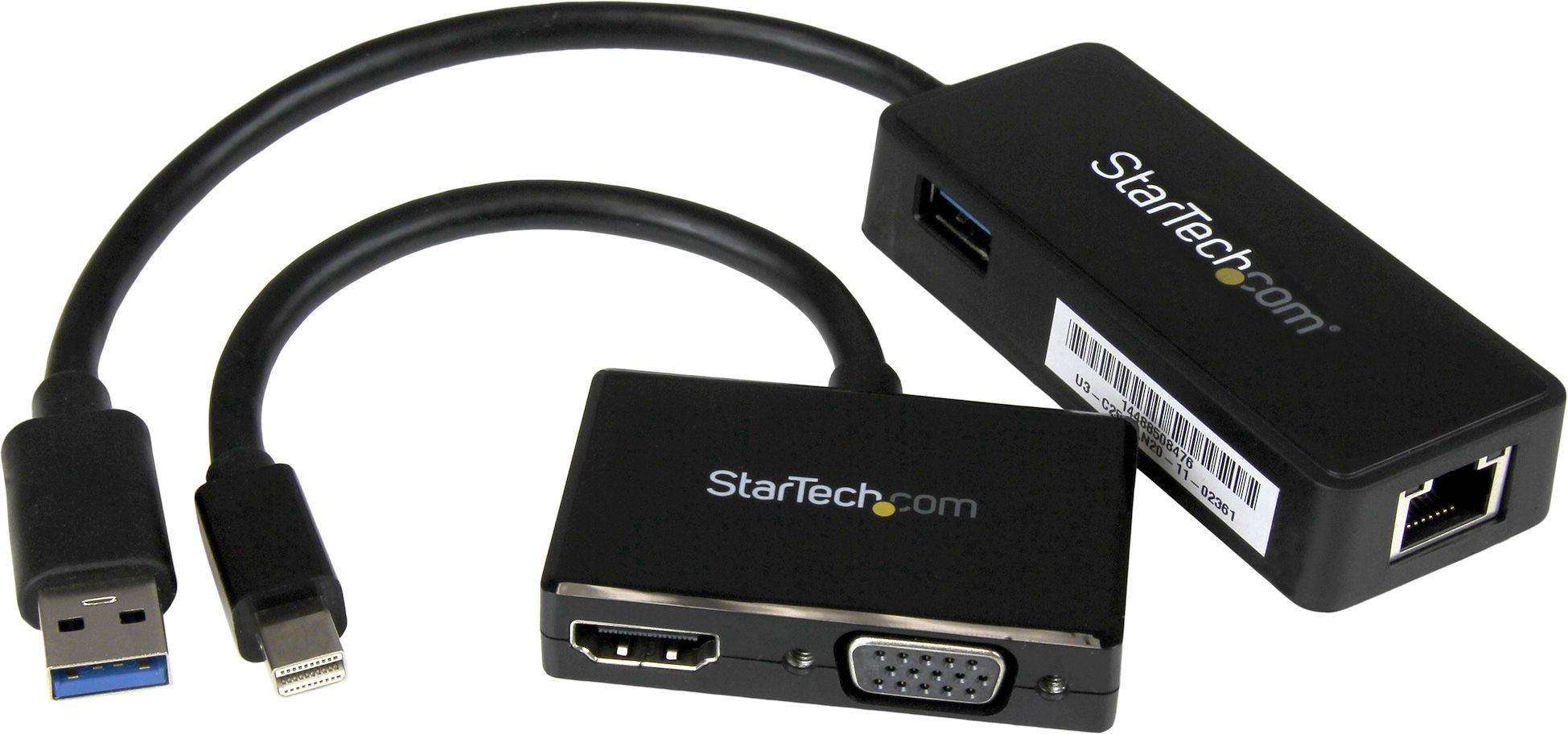 StarTech UAB A/DisplayPort Mini-RJ45/VGA/HDMI/USB A M-F Adapter Kit