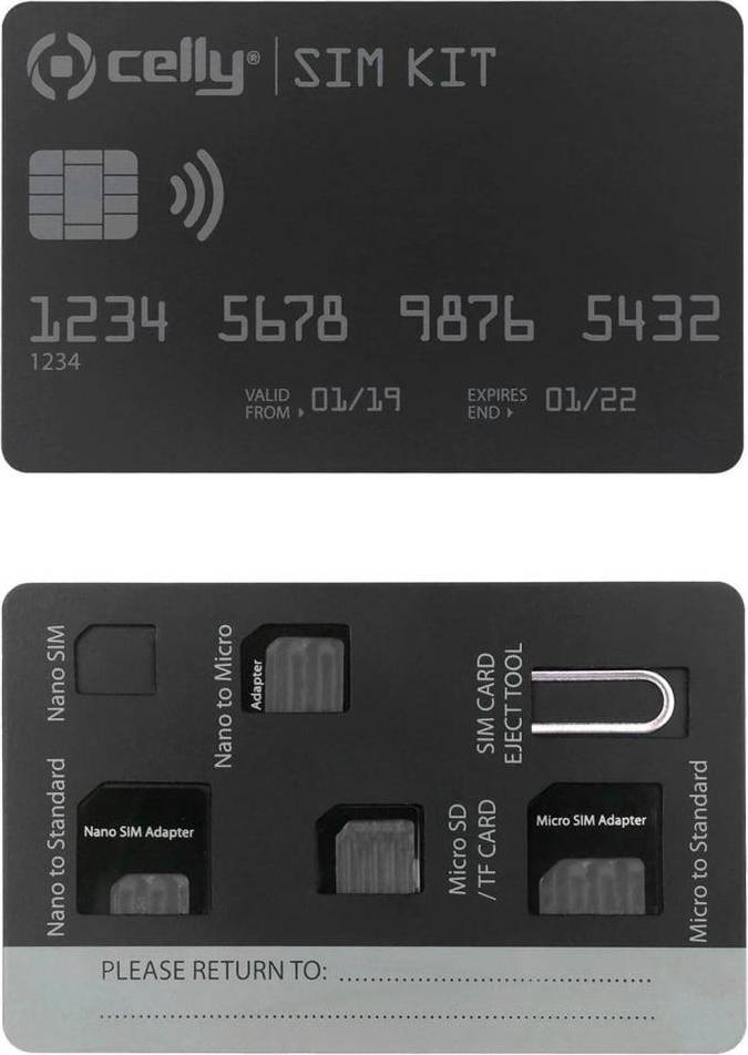 Adapter sim Celly SIM Kit Adapter