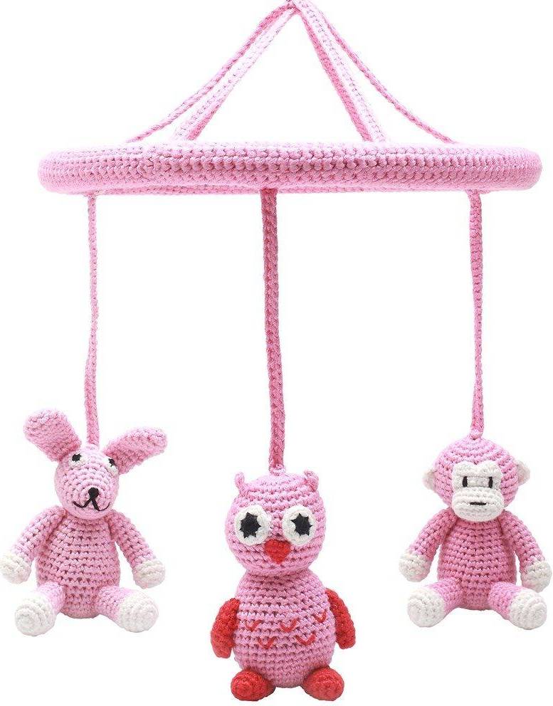 Crochet Mobile Monkey, Owl & Rabbit