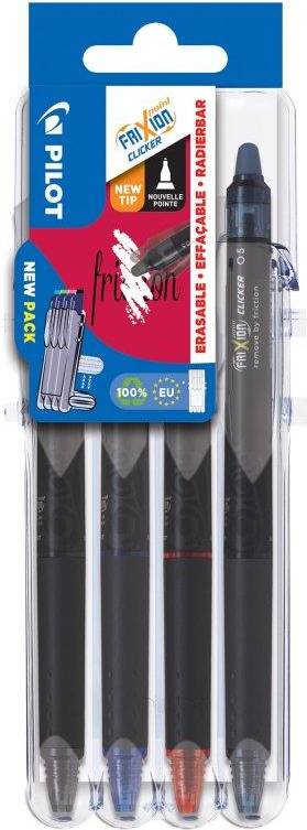Pilot Frixion Set2Go Rollerball Synergy Clicker Basic Pens 4-pack