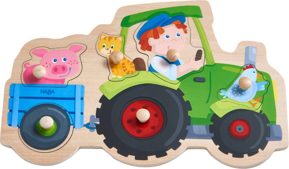 Haba Clutching Puzzle Jolly Tractor Ride