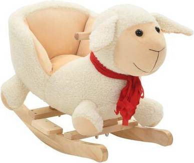 vidaXL Rocking Animal Sheep with Backrest Plush