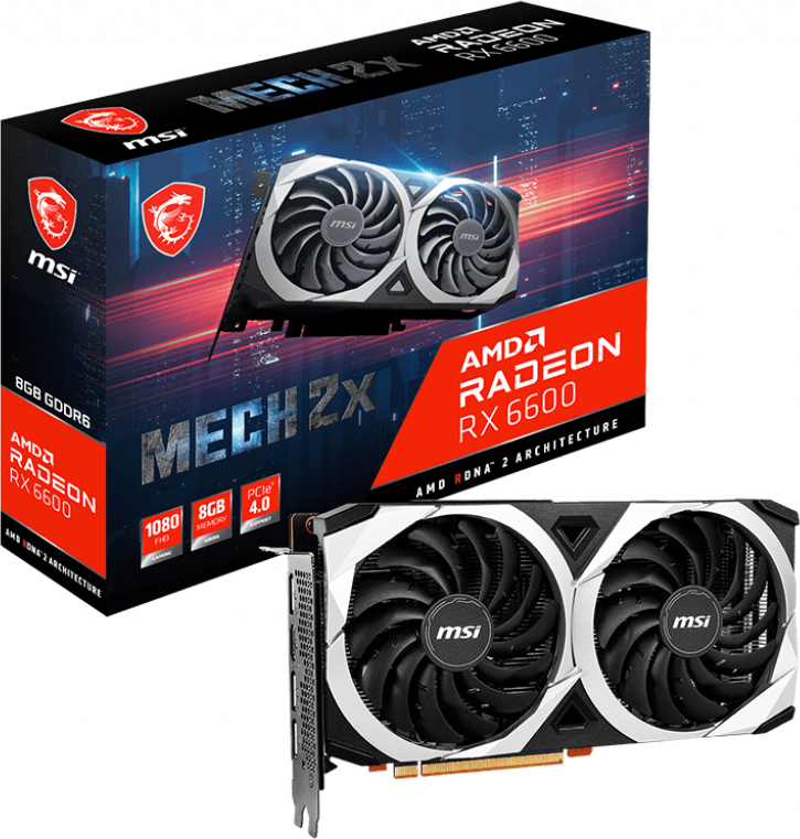 MSI Radeon RX 6600 Mech 2X OC HDMI 3xDP 8GB