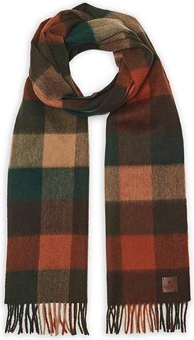 Merino Wool Block Check Scarf - Multi