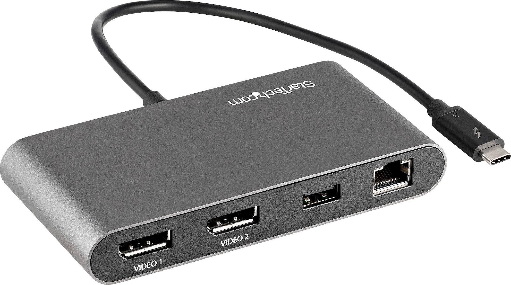 USB C-2xDisplayPort/USB A/RJ45 M-F