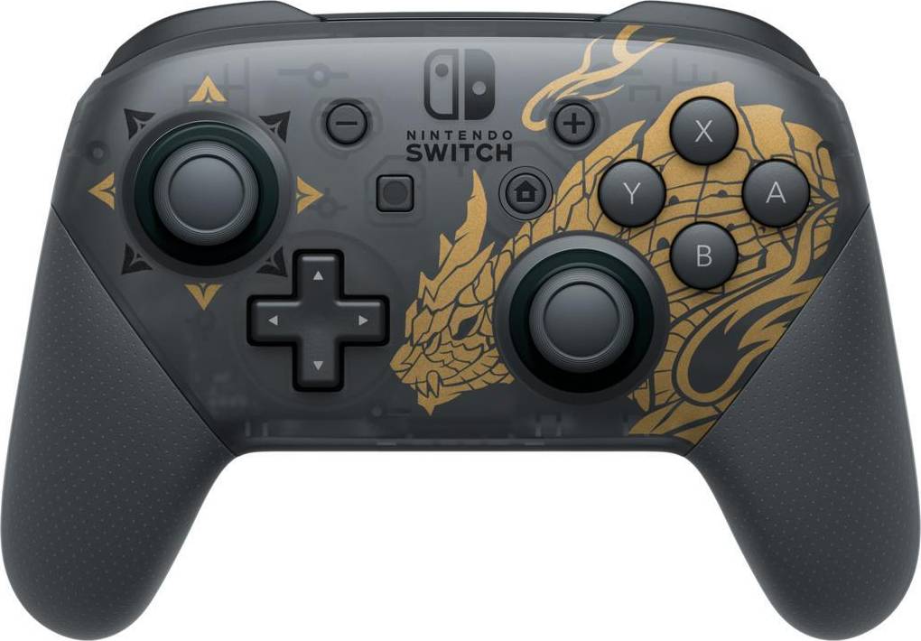 Nintendo Switch Pro Controller - Monster Hunter: Rise Edition - Black/Gold