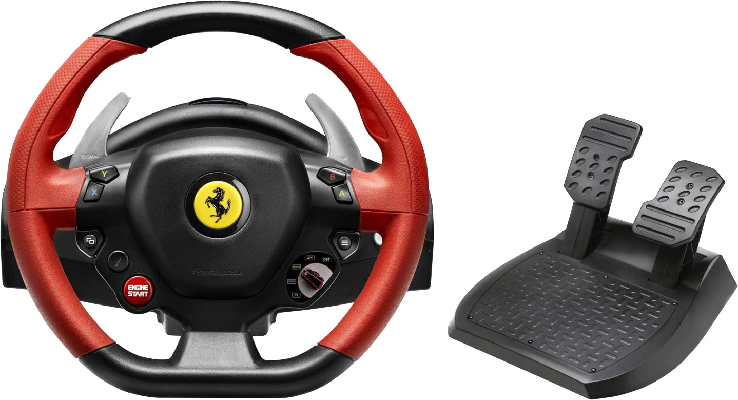 Ferrari 458 Spider Racing Wheel For Xbox One - Black/Red