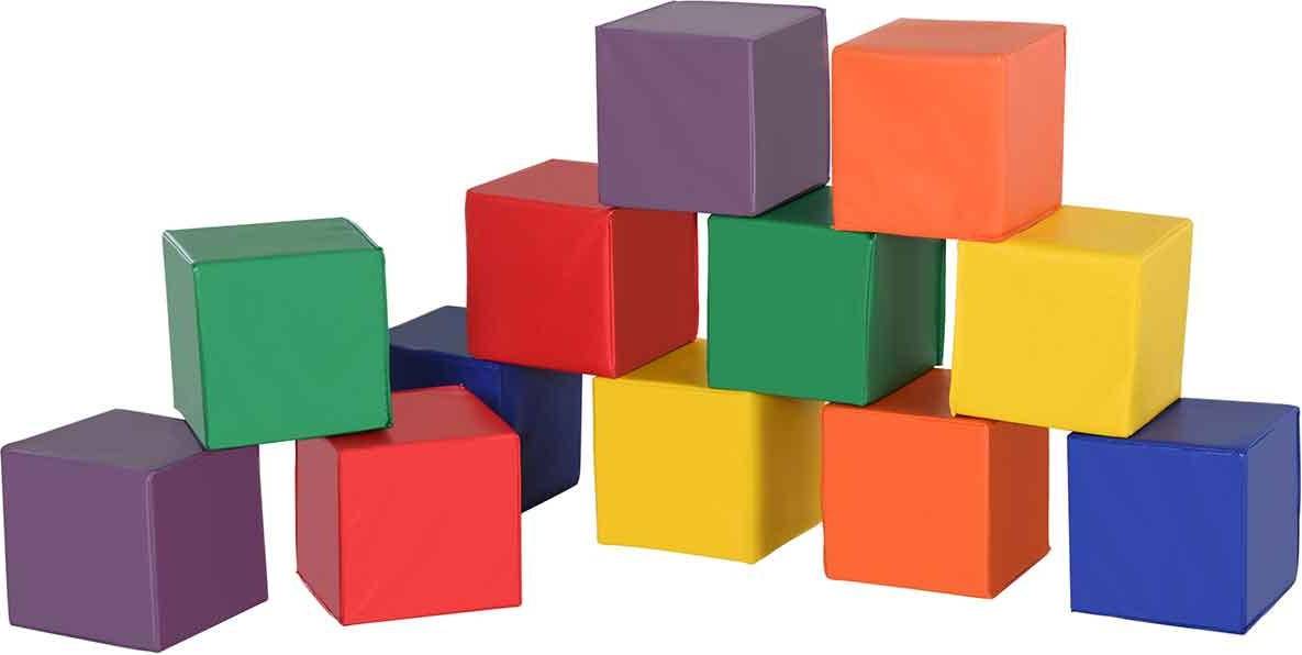 12 Piece Soft Play Blocks Assorted, Multi