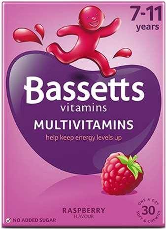 Bassetts Multivitamins For 7-11 Years Raspberry Flavour