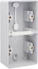 Servodan Splashproof double vertical surface-mounting box, grey