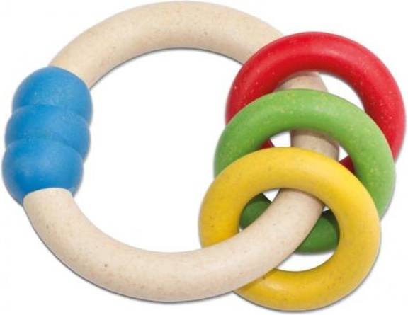 Eitech Antibacterial Rattle with Rings - Multicolour